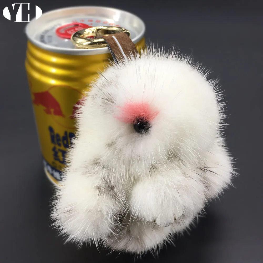 Новинка 2018 модный брелок Pluff Bunny из натурального меха норки для женщин сумка