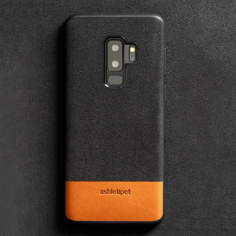 Роскошный чехол из замши и воловьей кожи для Samsung s9 универсальный защитный