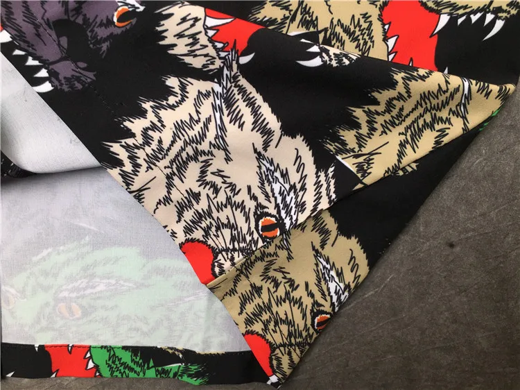 Новинка 2019 модные рубашки поло в стиле хип-хоп с принтом злого волка хлопковая