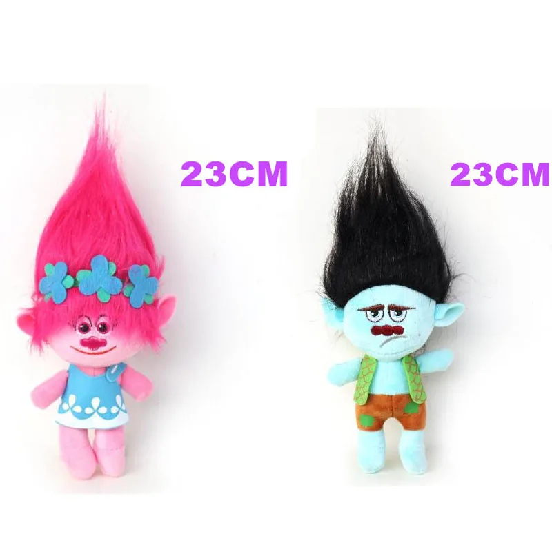 2 шт./компл. 23 см Poppy & Branch экшн фигурка Dreamworks Movie Trolls игрушка плюшевые фигурки
