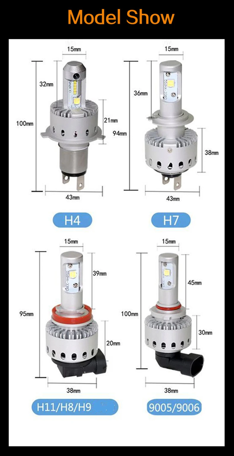 YHKOMS H4 светодиодный H7 Автомобильный светодиодный фар H8 H9 H11 9005 HB3 9006 HB4 80 Вт 8000LM все в одном авто фары Противотуманные фары дневные фары освещения 6000K 12V
