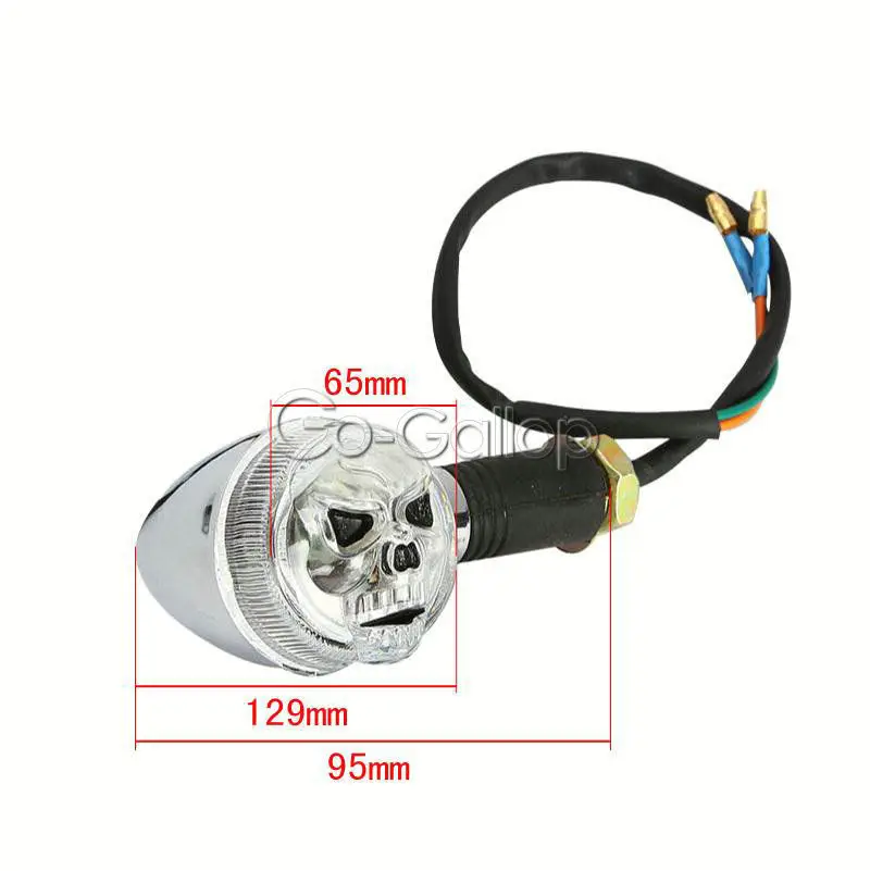 4 шт. Череп поворотники для Suzuki пассивный объемный VS 700 750 800 1400 1500/Honda Shadow Aero Spirit VT700