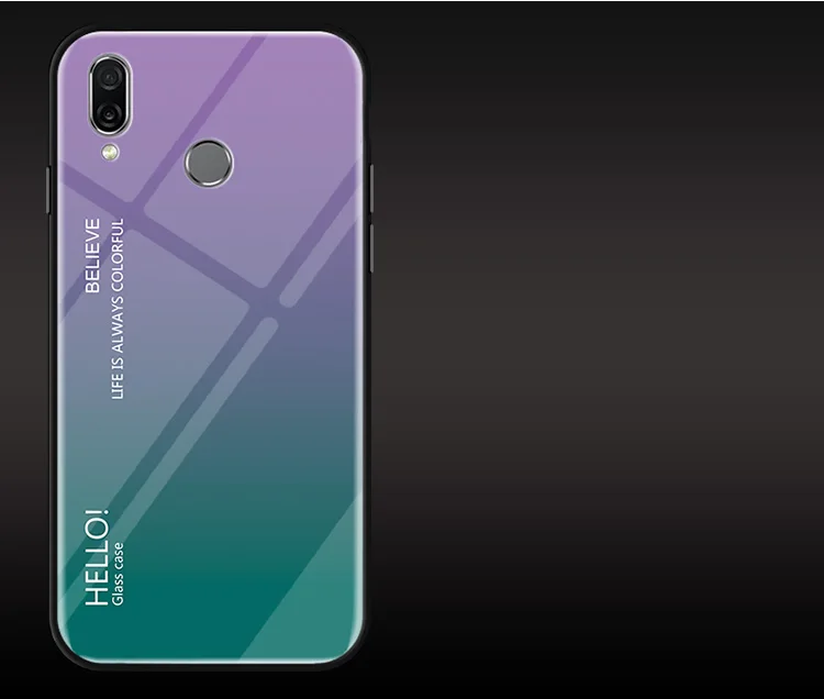 Мраморный жесткий чехол из закаленного стекла для huawei Honor 9 Lite, чехол с градиентом, защитная задняя крышка для huawei Honor 8 20 10 Lite, чехол для телефона