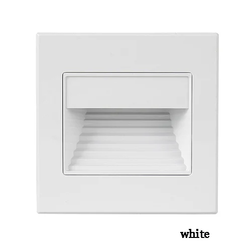 white without 86box CANSHOU Крытый/Открытый Led ступеней лестницы светильники для Декор для дома отеля настенные лампы 1,5 Вт Led напольное ночное освещение с 86 монтажной коробкой - Цвет абажура: white without 86box