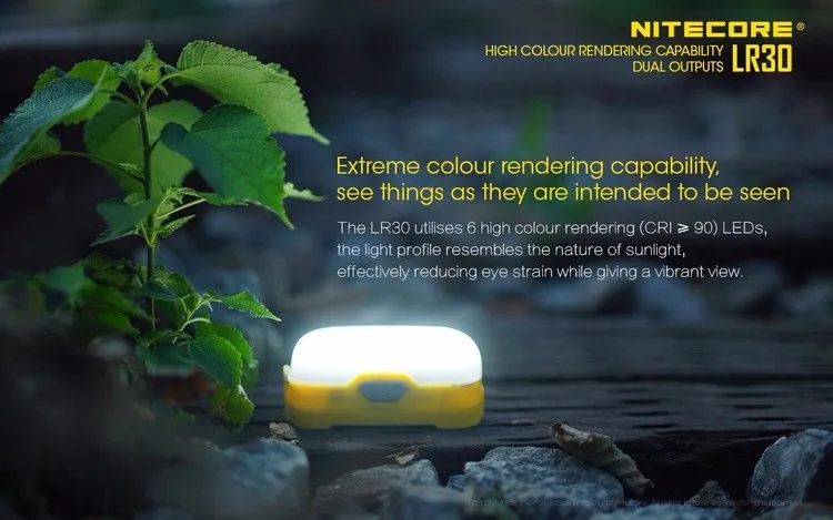 NITECORE LR30 высокий CRI LEDx6 наружный светильник-вспышка для фотосъемки софтбокс Pro белый/красный двойной светильник для кемпинга