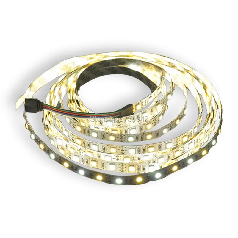 Пять метров SMD5050 300 двойной Цвет гибкий светодиодный ленты 60 s на метр белом фоне|led