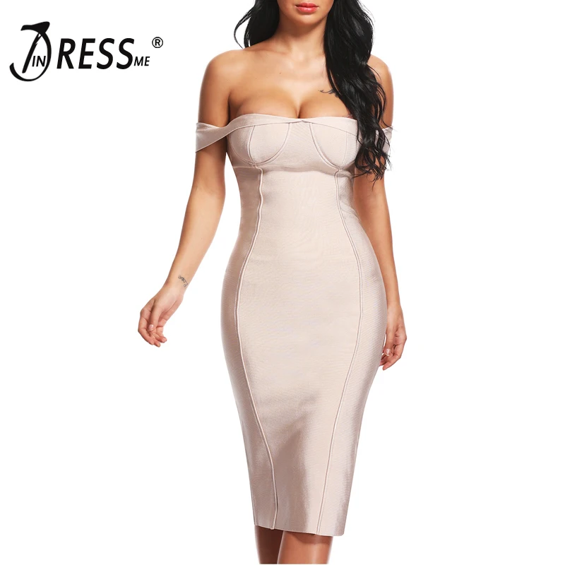 INDRESSME, Бандажное платье с открытыми плечами и открытой спиной, черное, красное, сексуальное, Клубное, облегающее, платья для вечеринок