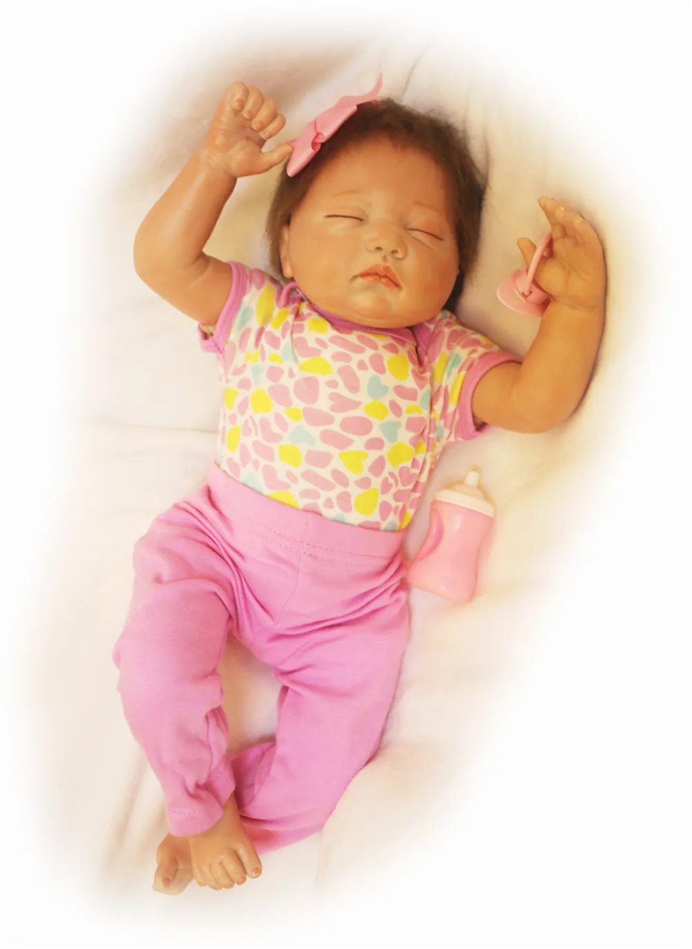 49 см мягкие силиконовые куклы для новорожденных девочек виниловые детские