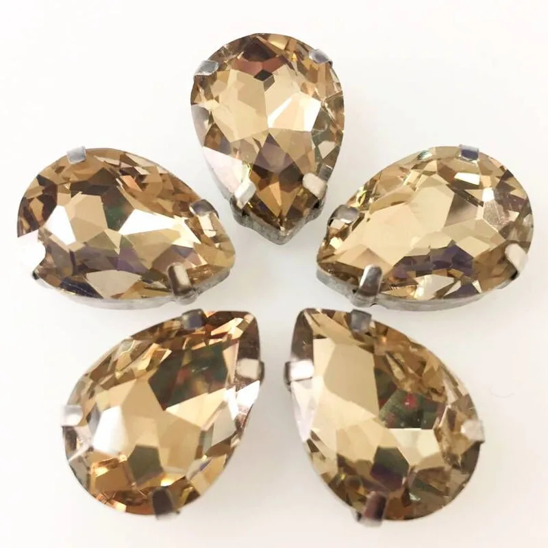 Бесплатная доставка! Светлый кофейный каплевидный хрустальный камень для