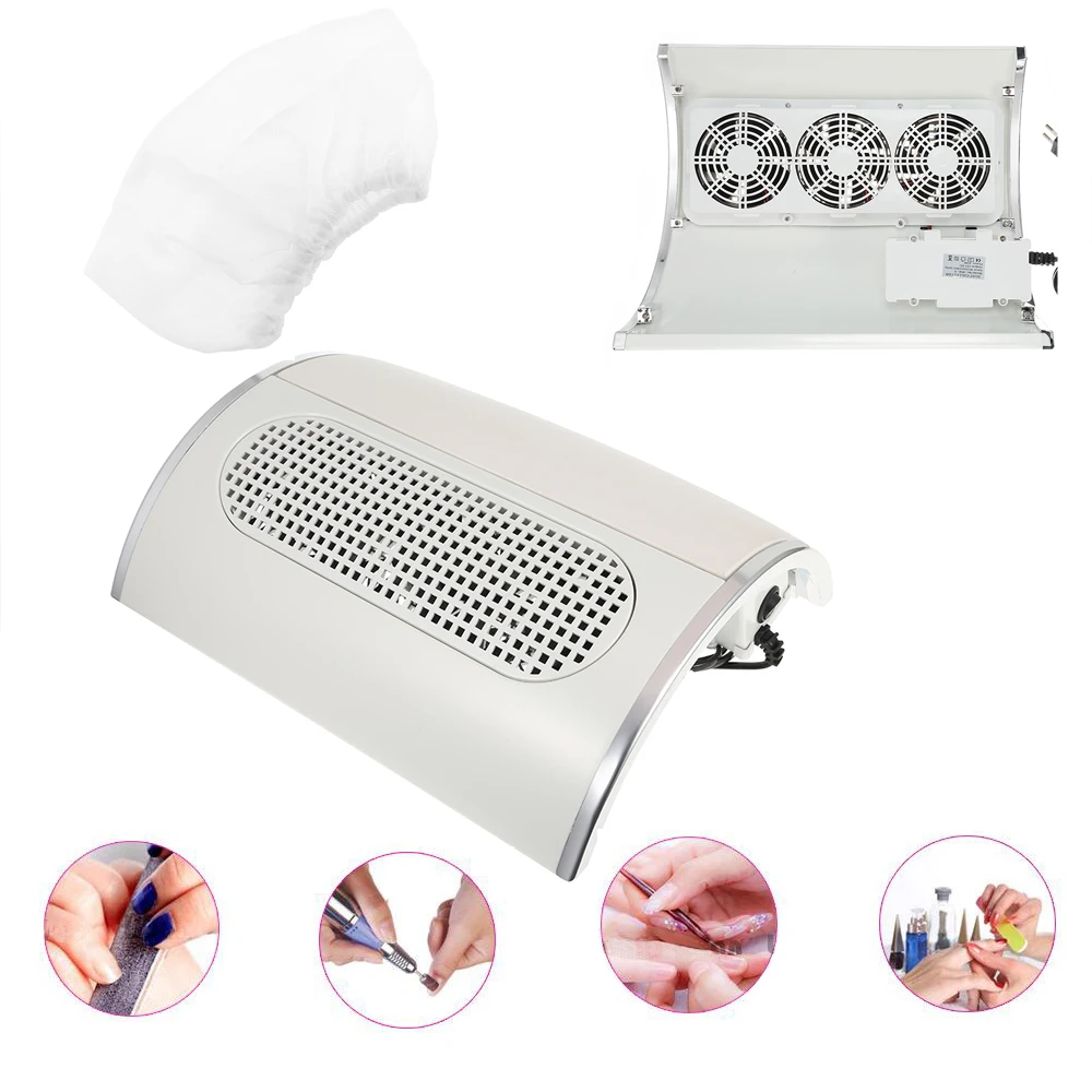 220 V пылесборник для дизайна ногтей 3 Вентиляторы очиститель пыли коллектор