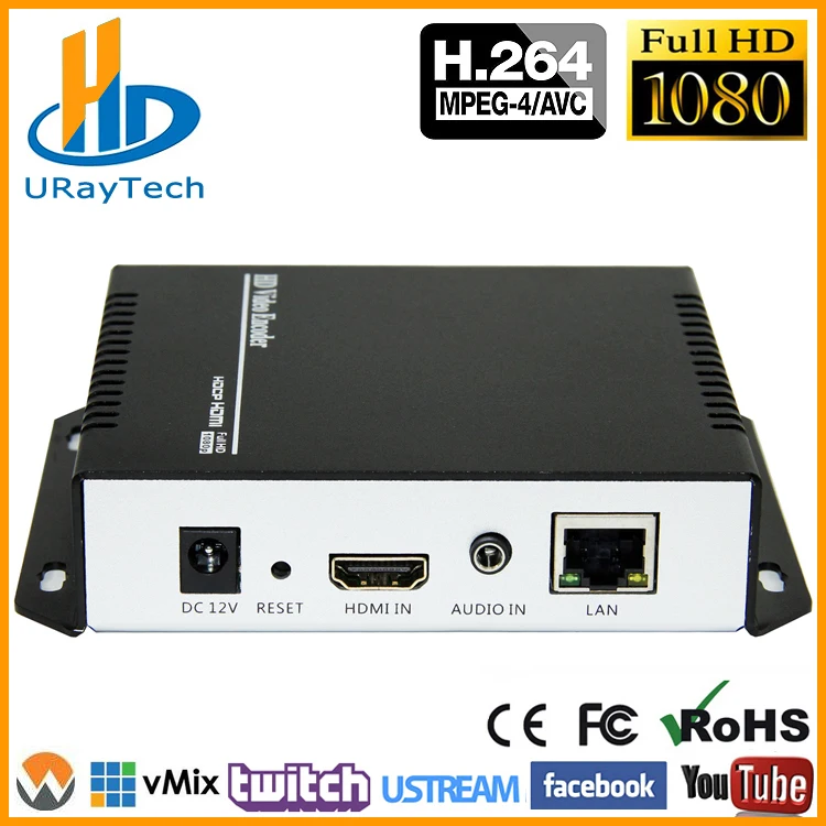 Codificador MPEG4 H 264 HDMI + MIC a IP, codificador de vídeo en vivo, RTMP H.264, IPTV H264 con HLS, HTTP, RTSP, UDP