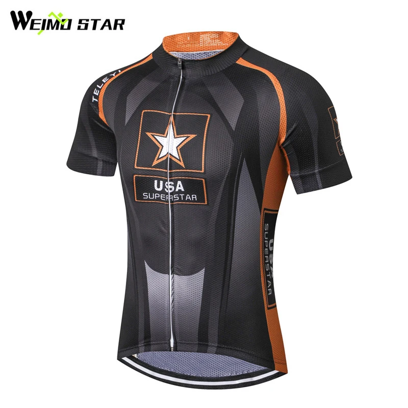 

Weimostar 2018 USA pro team Cycling Jersey Men Mountain mtb Bike Jersey Bicycle Shirt Breathable Cycling Clothing Ropa Ciclismo