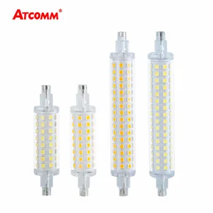 Ампула Светодиодная R7S 78 мм 118 мм Светодиодная Диодная прожекторная лампа Высокий люмен SMD 2835 64 128 светодиодная s R7S лампа прожектор без мерцания