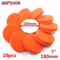 janpshion 10pc 180mm 7 flat sponge gross polishing buffing pad kit for car polisher clean waxing auto paint maintenance care