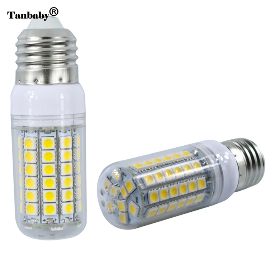 Tanbaby 1 шт. E27 18 W светодиодные кукурузные лампы высокой яркости 5050 SMD 69 светодиодный s 220 V Высококачественная Кукуруза Светодиодный лампа потолочный светильник теплый белый/белый