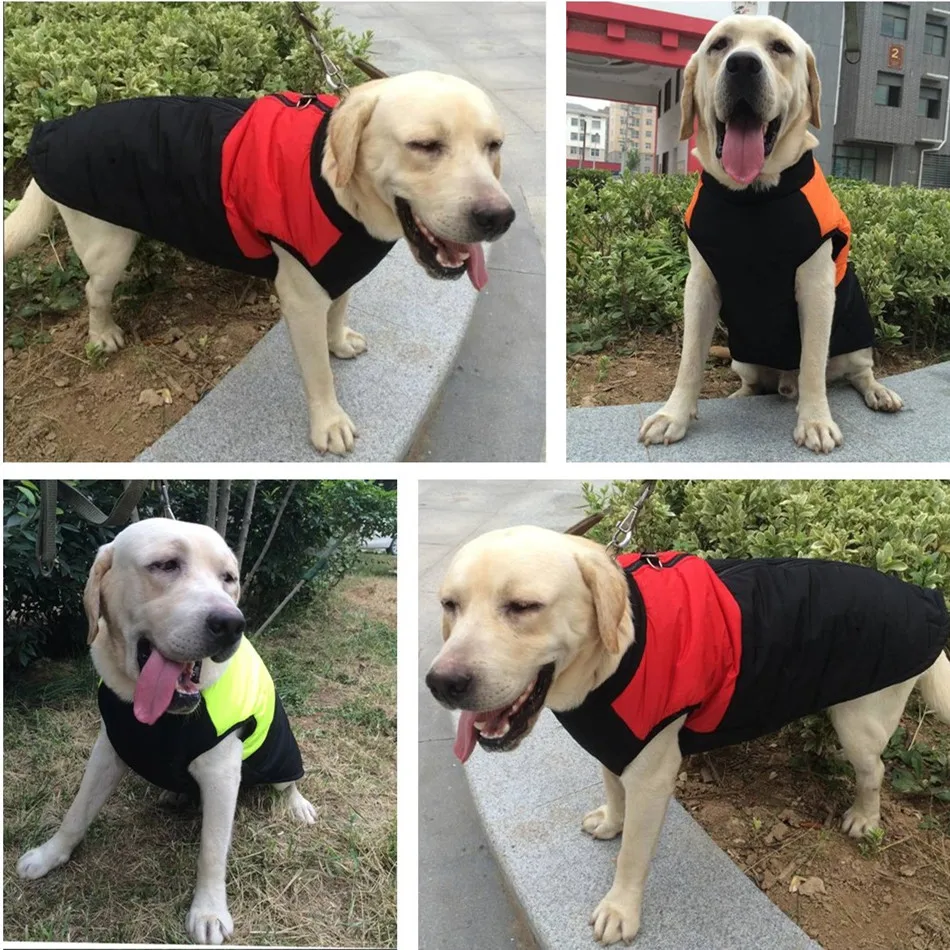 Зимняя одежда для собак теплое большое пальто собаки щенка водонепроницаемый