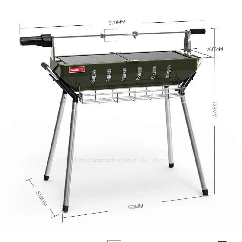 Барбекю Открытый складной большой бытовой уголь барбекю поле Портативный Плита