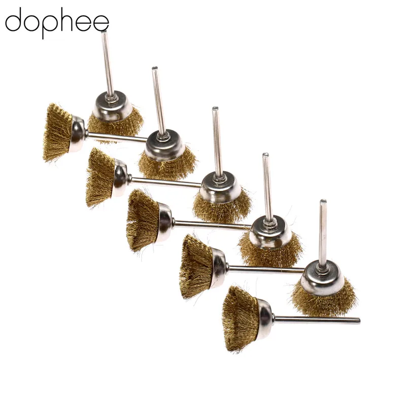Dophee 10 шт. Аксессуары Dremel вращающиеся инструменты вращающаяся щетка из латунной