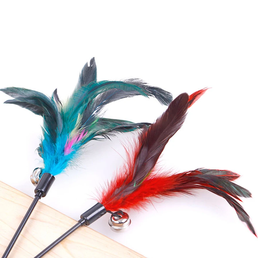 Интерактивный питомец колокол игрушки для кошек перо манок принадлежности