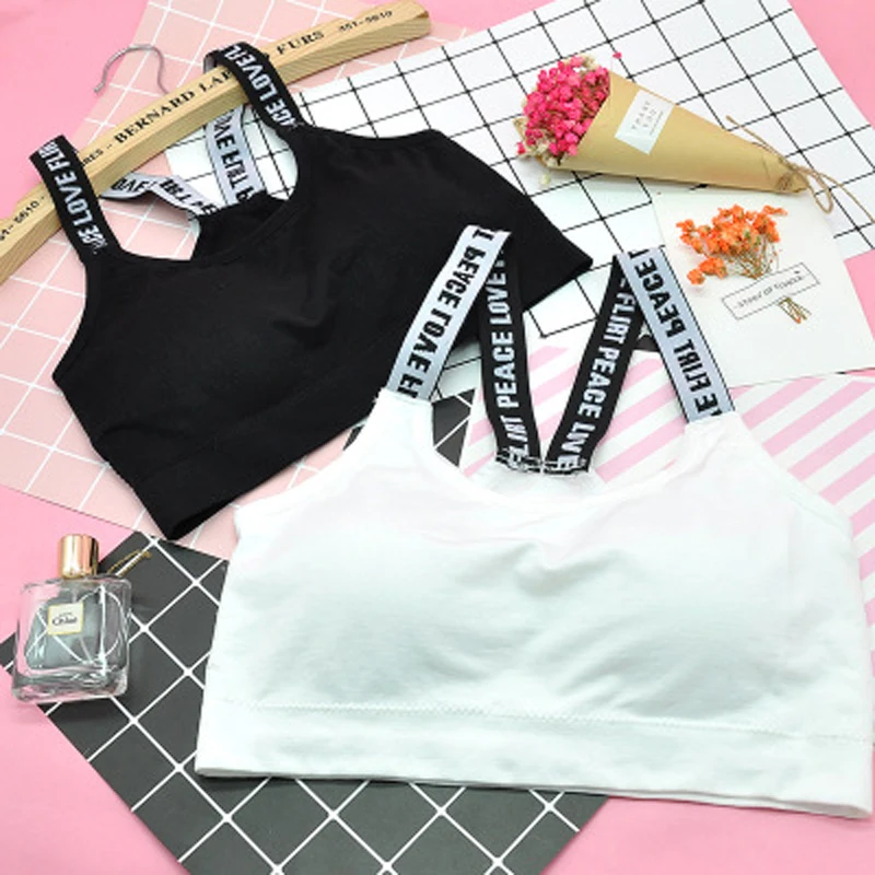 2018 спортивный бюстгальтер для девочек переходного возраста от Для женщин топ с