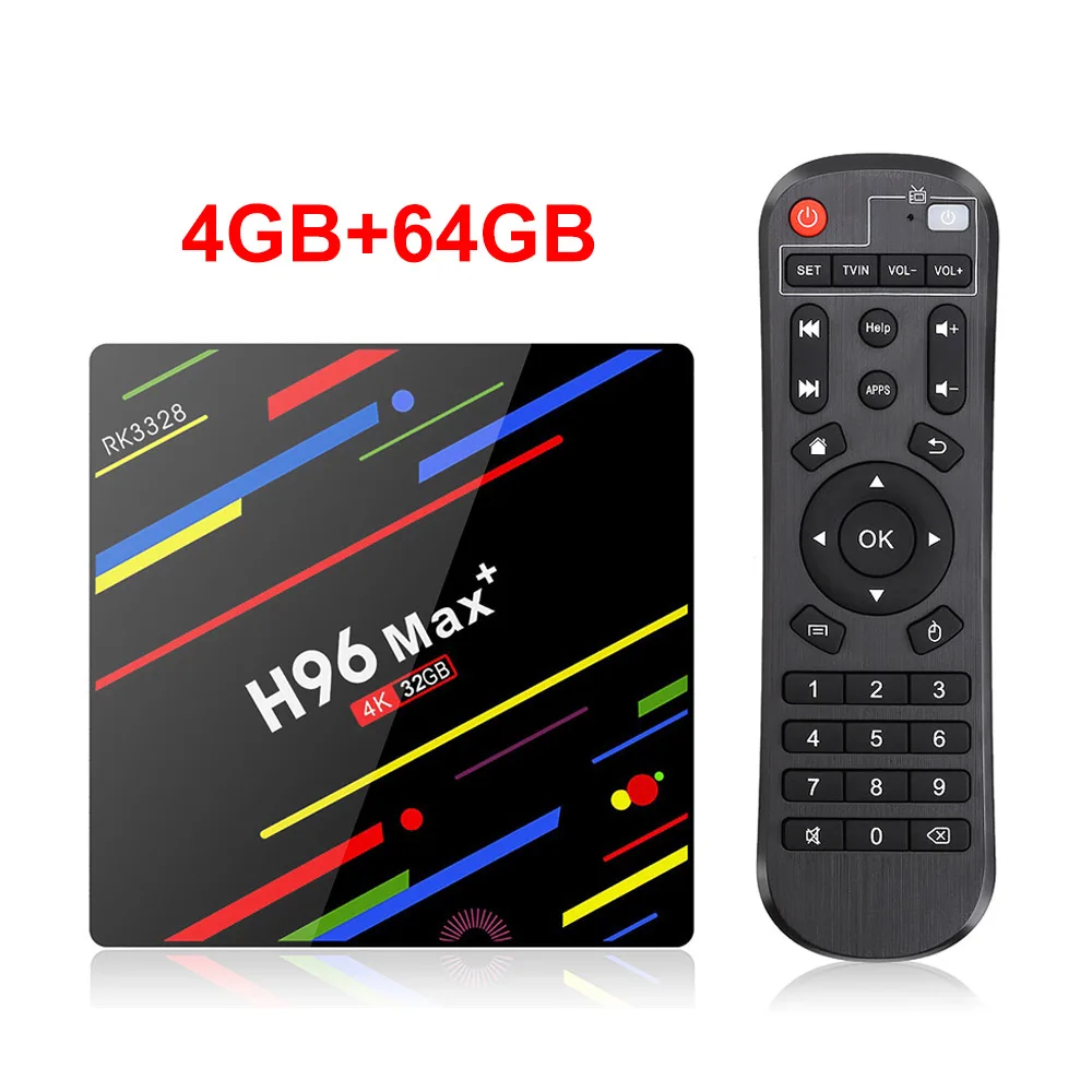 4 ГБ Оперативная память 64 Гб Встроенная память H96 MAX плюс Android 9,0(8,1) ТВ коробка RK3328 Smart 4 K Media Player QuadCore 2,4G/5G Wi-Fi PK T9 ТВ коробка H96 Max - Цвет: 4GB64GB