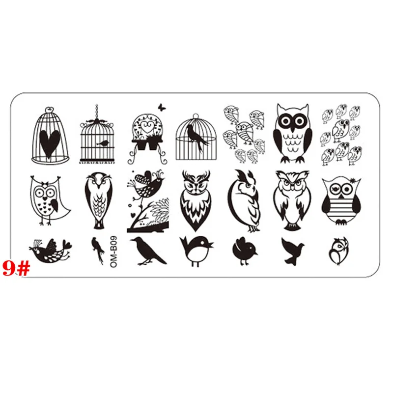 1 шт. прямоугольный шаблон для стемпинга ногтей из нержавеющей стали 6 х12 см