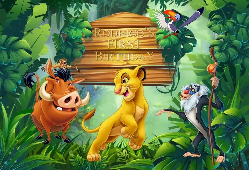 Sensfun 220x150 см лес мультфильм лев королевские декорации Мальчики 1 день Рождения Вечеринка фоны для фотостудии винил полиэстер