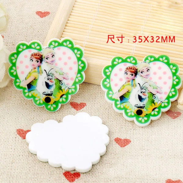 DIY сердце сестра Анна Эльза Мини-фигурка ремесла праздник украшения сада плоское