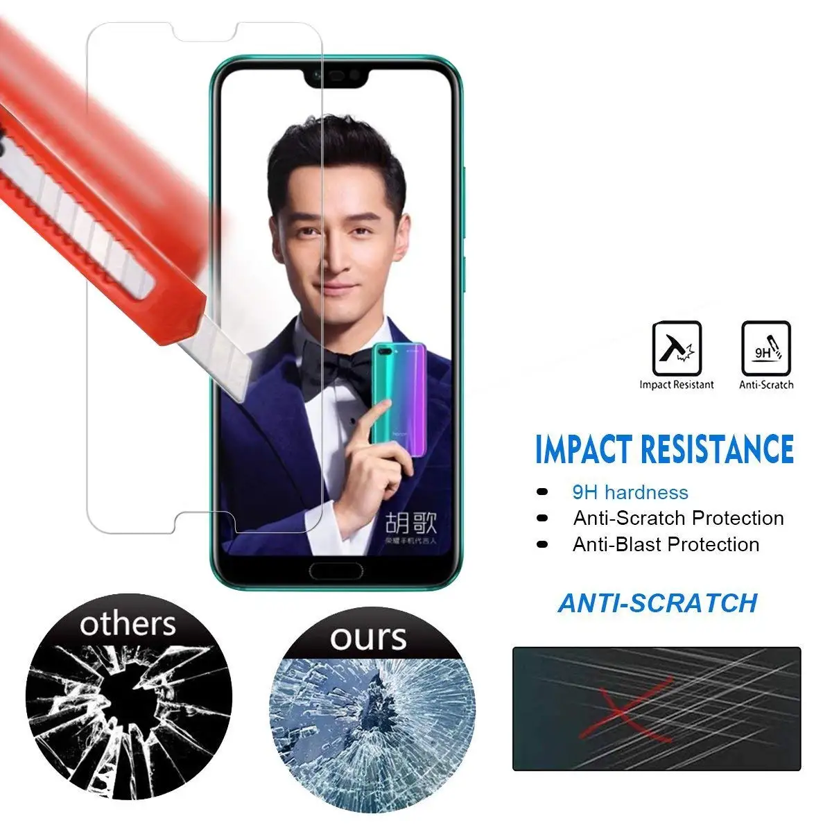 9H 2.5D Закаленное стекло для Huawei Honor 10 Защитное экрана пленка телефона|Защитные