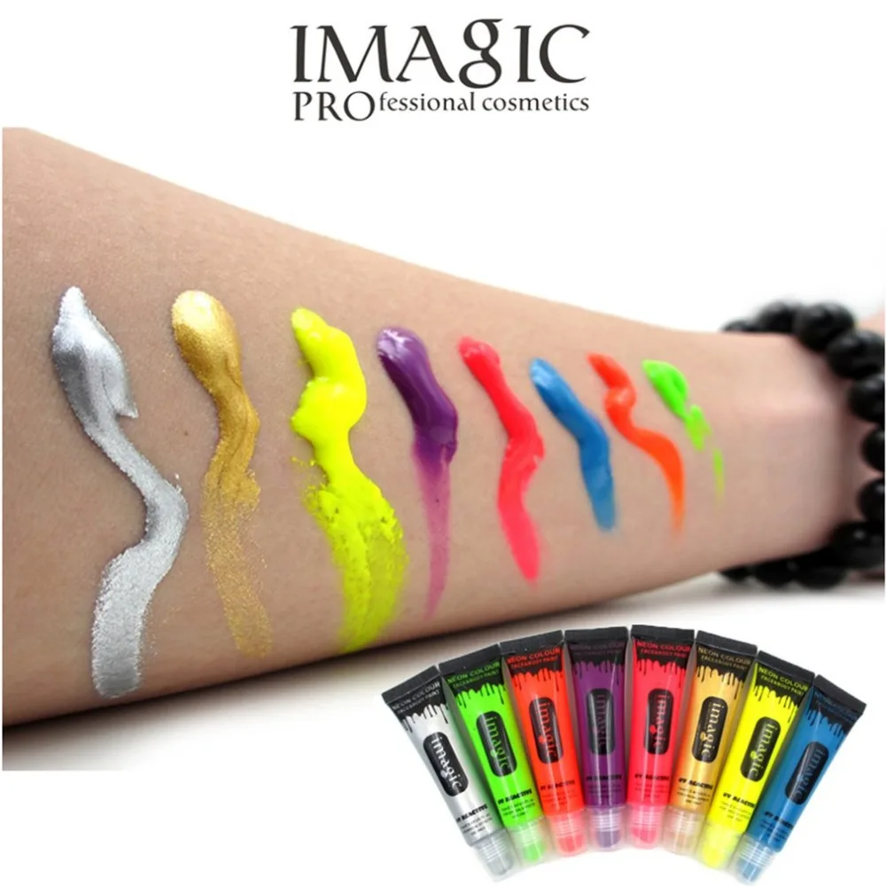 Разноцветная пигментная краска для лица и тела масляная ing Art Make Up с кистями