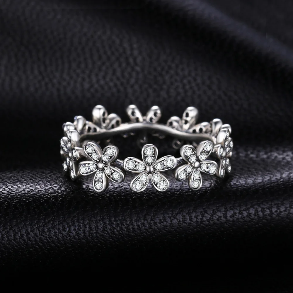 Jewelrypalace кольца из стерлингового серебра 925 группа цветок ромашки джунгли обруч