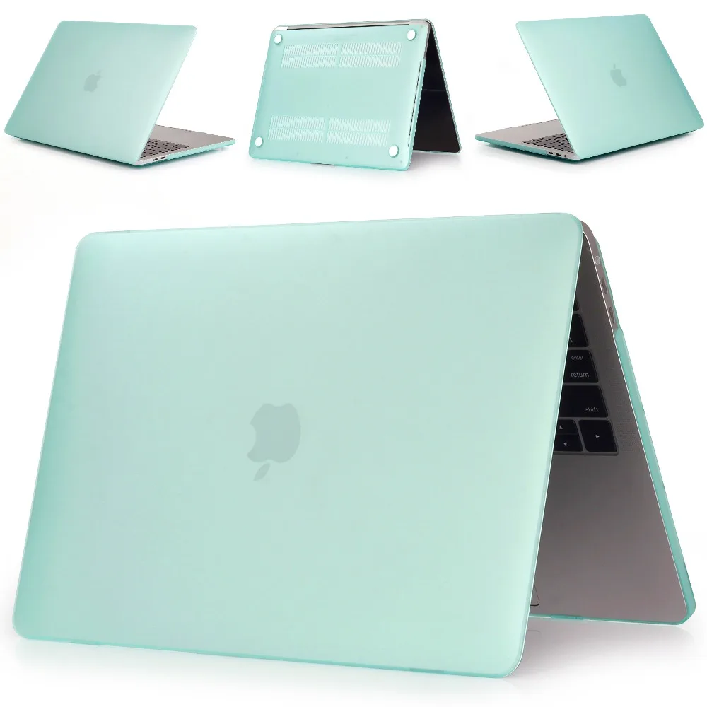 4 в 1 матовый чехол для ноутбука + клавиатуры Apple Macbook Pro Retina Air 11 12 13 15 дюймов Touch Bar