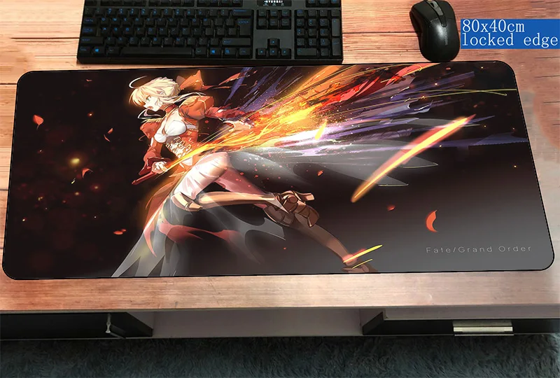 fate grand order mousepad gamer cute 800x400x3mm gaming mouse pad desk notebook pc accessories laptop padmouse ergonomic mat