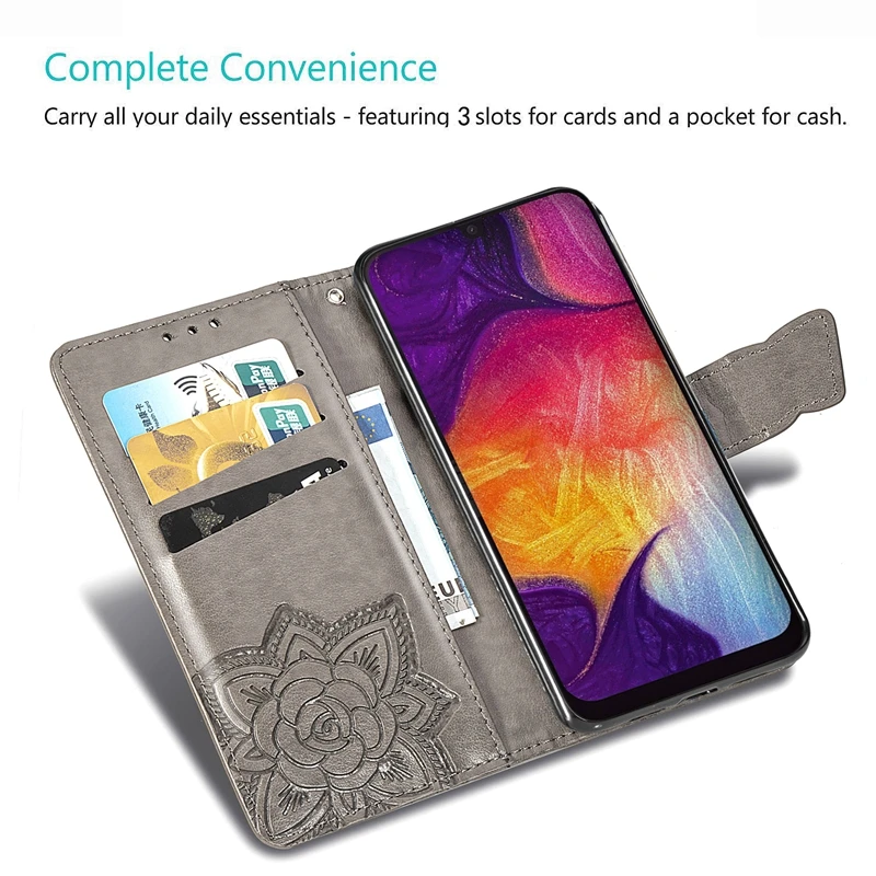 Кожаный флип-чехол-кошелек для samsung Galaxy A50, флип-чехол, чехол для телефона, для Etui, samsung A50 A 50 SM-A505F, кошелек, чехол-книжка
