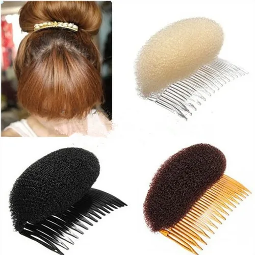 1 Pc Hair Styler Volume Bouffant Beehive Shaper Roller Bumpits Foam Bump On Clear Comb Xmas Accessories New | Красота и здоровье