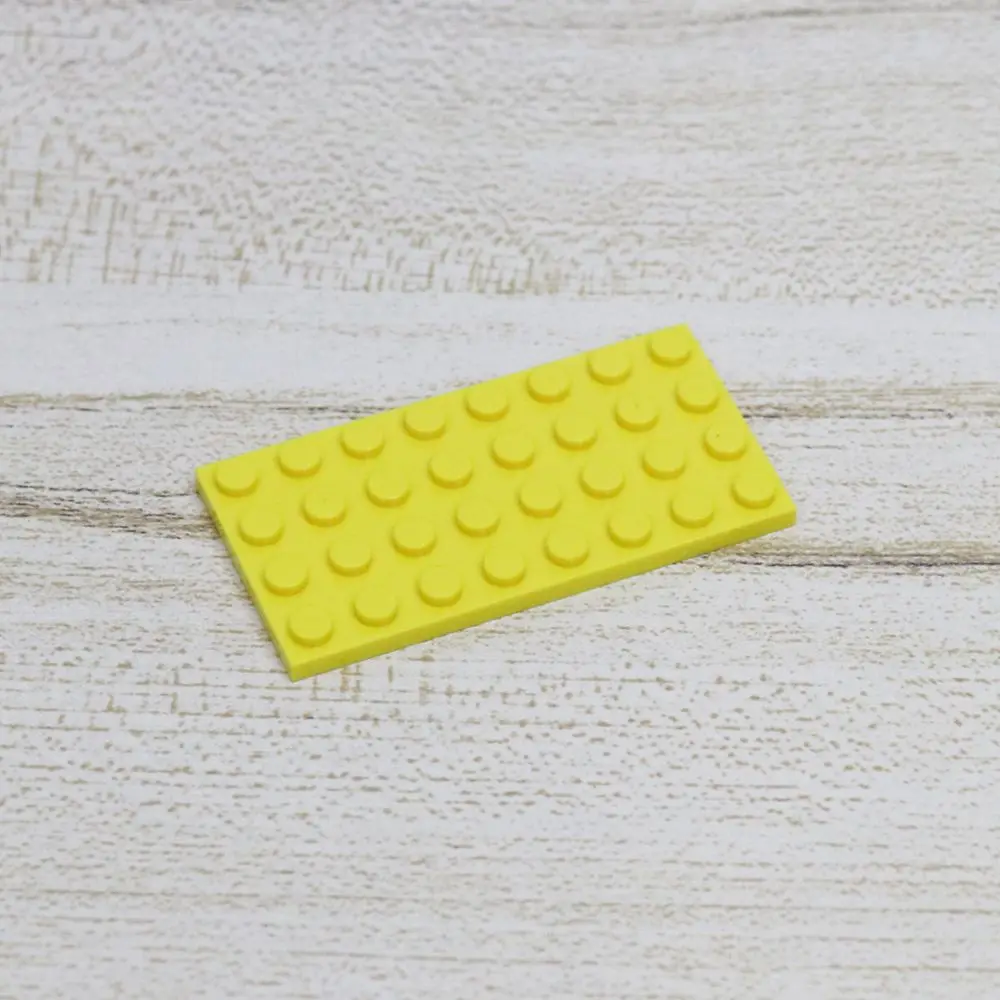Yellow 10 шт. пластина 4x8 DIY обучающий строительный Блоки Кирпичи совместимый с лего плиты 3035 опорная плита собирает мелкие частицы - Цвет: Yellow