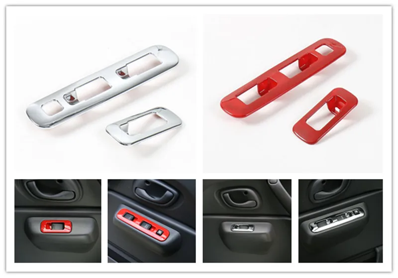 2 шт./компл. хромированные декоративные наклейки на окна автомобиля для Suzuki Jimny 07 up