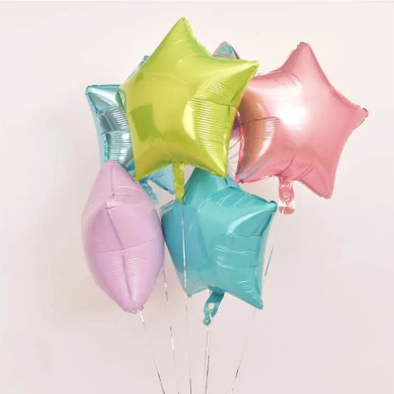 12 штук 18 дюймов Звездные воздушные фольгированные шары Baby Shower баллоны с гелием