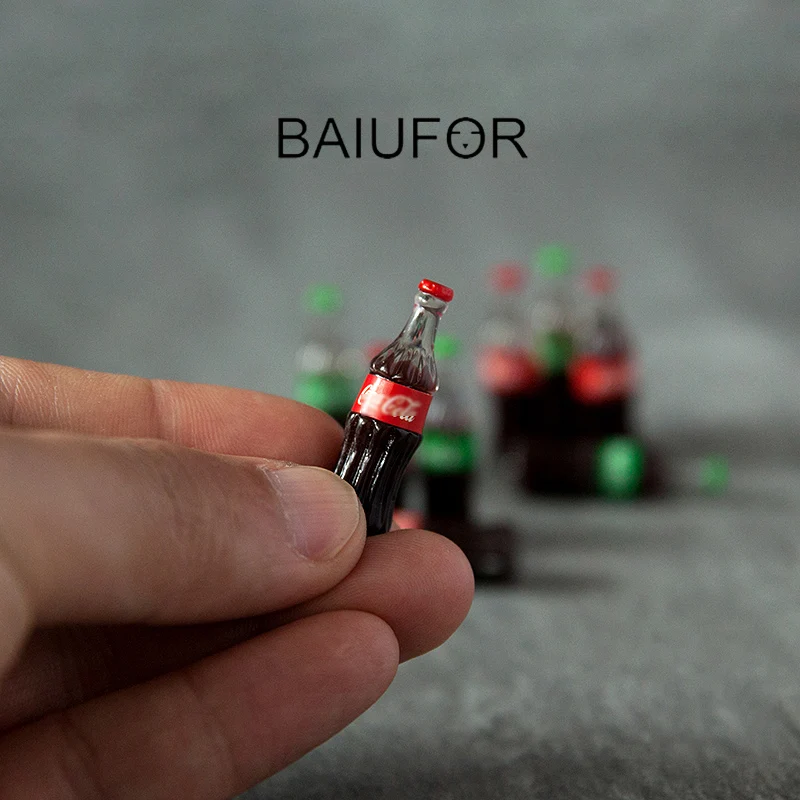 6 шт. миниатюры BAIUFOR 1:12 бутылка для воды и пива колы DIY статуэтки террариума Феи сад