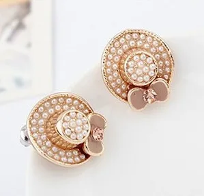 Горячая Распродажа Новое поступление корейские милые серьги с бантом и