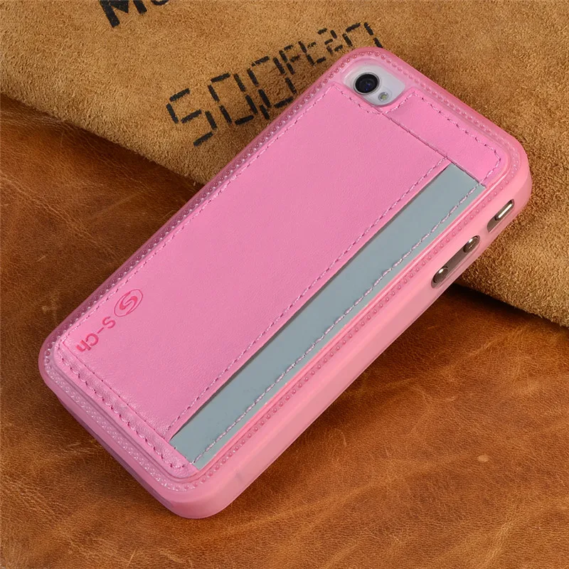 Модный чехол из искусственной кожи для Apple iPhone 4 4S задняя крышка сотовых телефонов