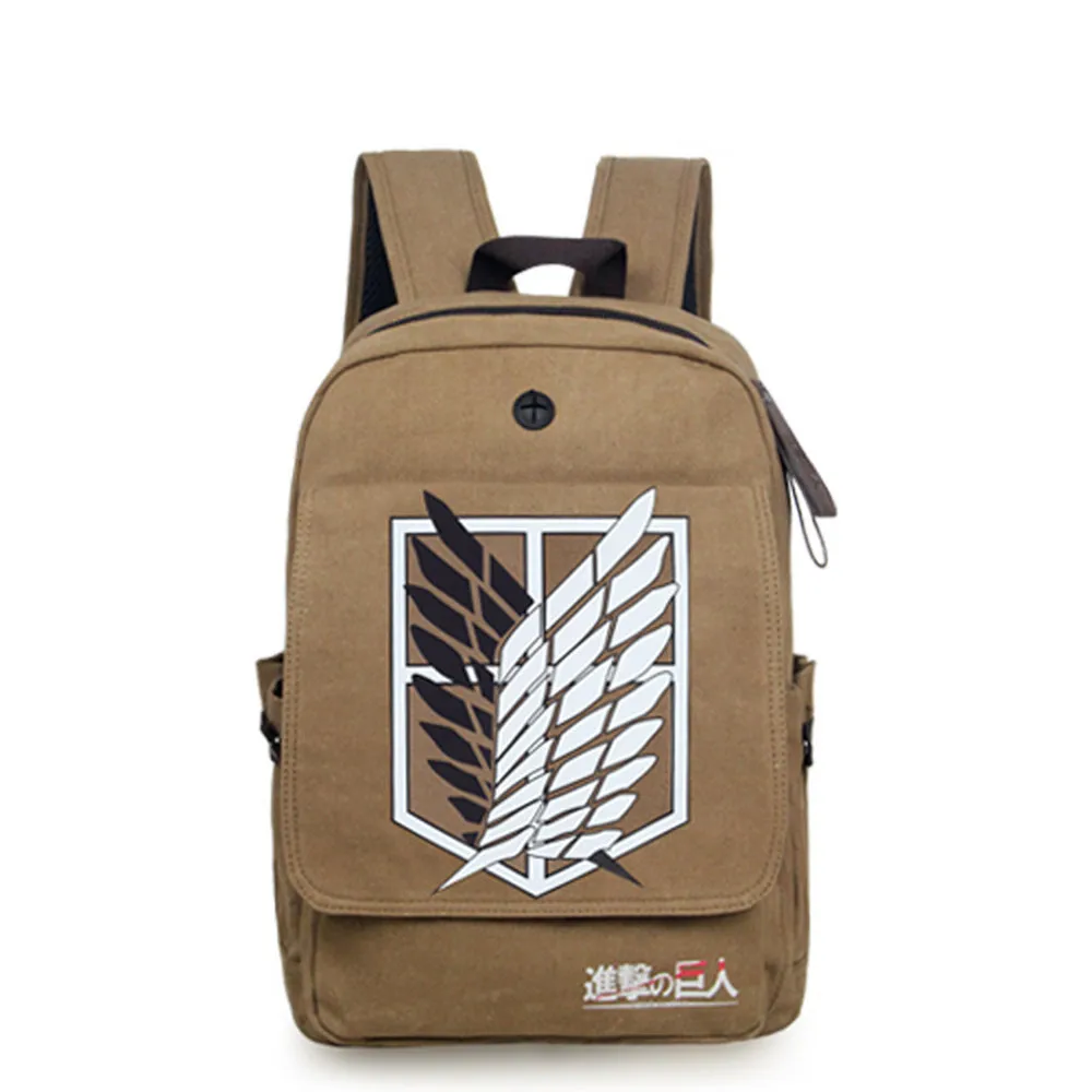 Attack on Titan Shingeki No Kyojin Scouting Legion Shoulder Bag Pack Anime vintage canvas backpack rucksack | Багаж и сумки
