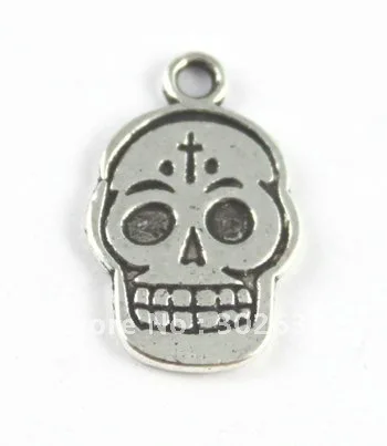 

90PCS Tibetan silver skull head charms A15762