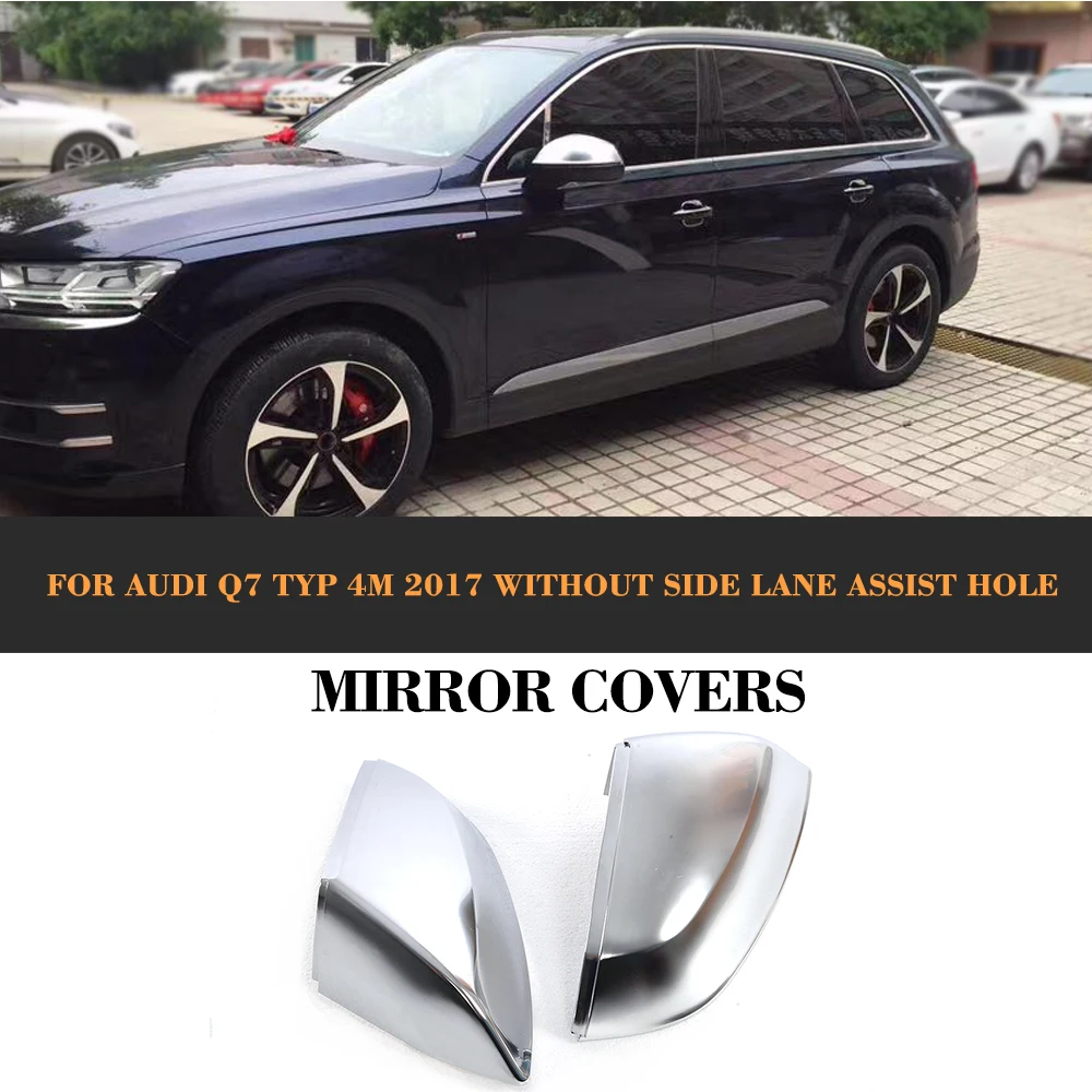 Сменные крышки для зеркала заднего вида Audi Q7 SQ7 4 Door SUV S Line 16 17 Chrome ABS 2 шт. 