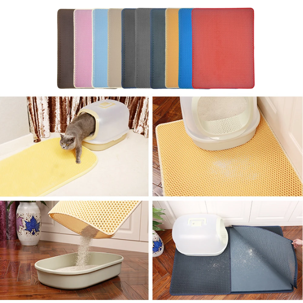 Двухслойный кошачий помет коврик для питомцев кошек чистящие прокладки товары