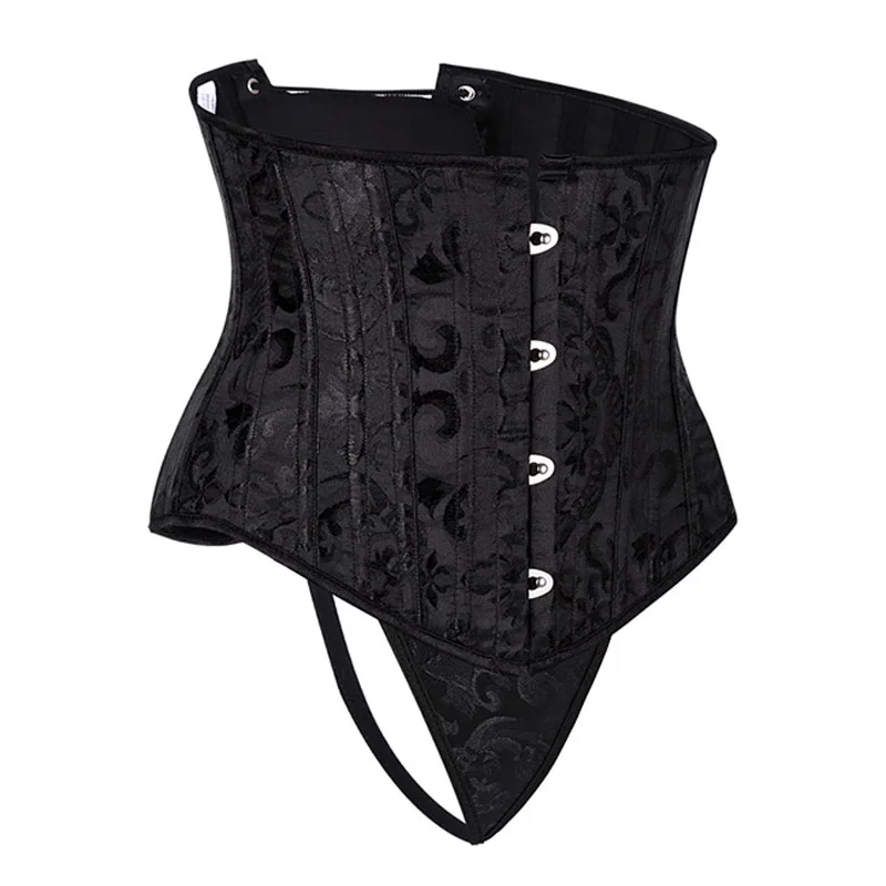 28 Sprial Steel костяной корсет бюстье Black Shapewear для талии тонкий утягивающий