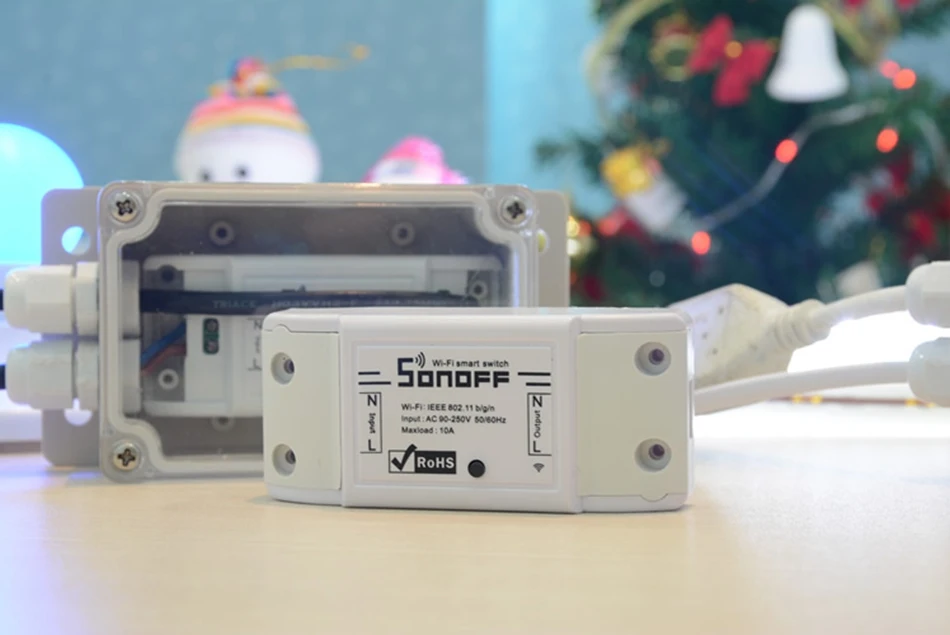 3 шт. SONOFF водонепроницаемый распределительный Чехол Водонепроницаемая коробка водостойкий корпус Поддержка Sonoff Basic/RF/Dual/Pow для рождественских елок