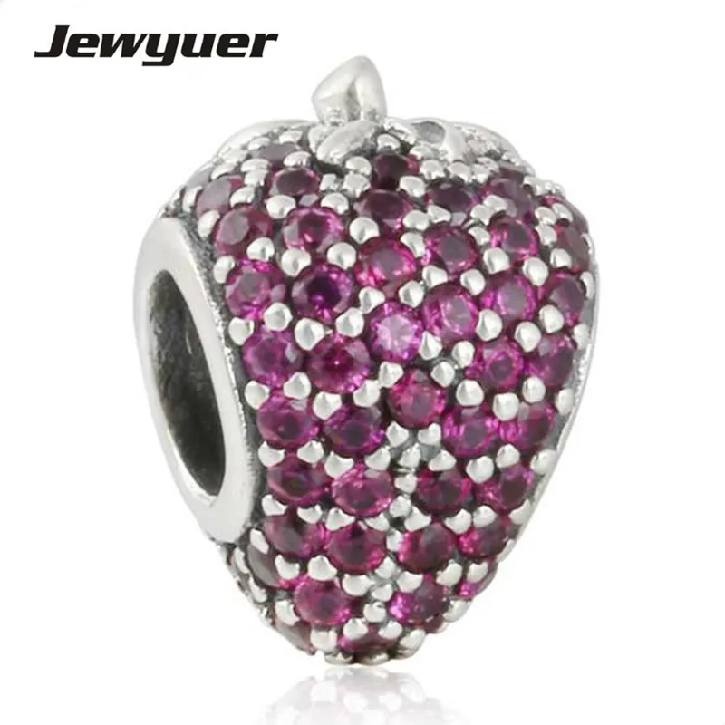 Летняя коллекция проложить Клубника Подвески стерлингового серебра 925 животные