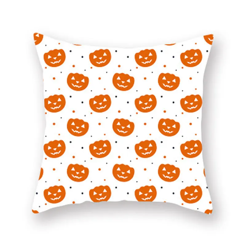 New orange pumpkin geometric Halloween pillowcase digital printing car office sofa home decoration cushion cover pillow45*45cm | Дом и сад