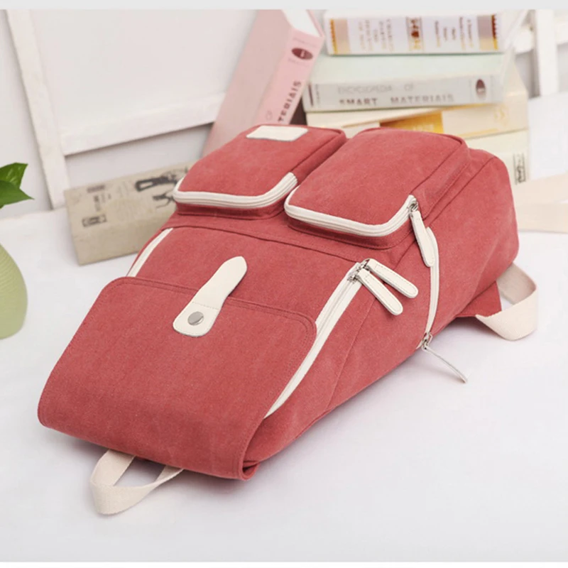 Модный женский холщовый Повседневный Рюкзак милые школьные сумки большая